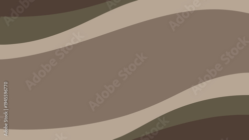 Brown wavy abstract background with beige and green hues