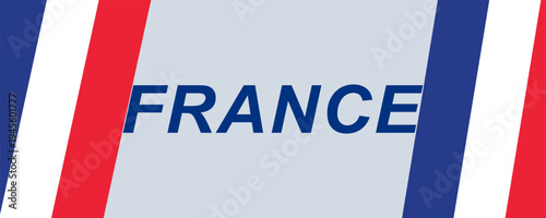 France country banner. French flag vector illustration.