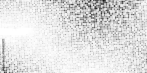 Abstract dotted wave halftone gradient background. Faded grit noise texture. White and black sand simple abstract