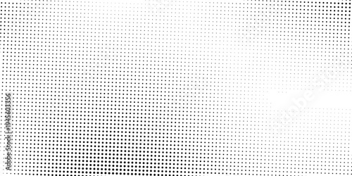 Dot wave halftone gradient background. Faded grit noise texture. White and black sand abstract