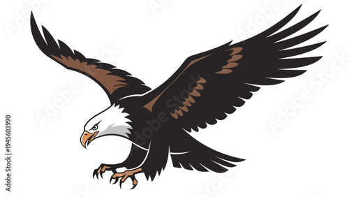 Majestic eagle in flight