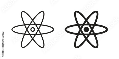 React icon vector pack. Thin linear and black flat style.