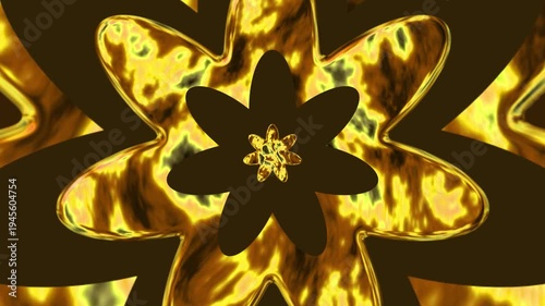 Retro floral loop animation background. Graphic flower backdrop.