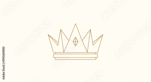 Golden crown icon vector