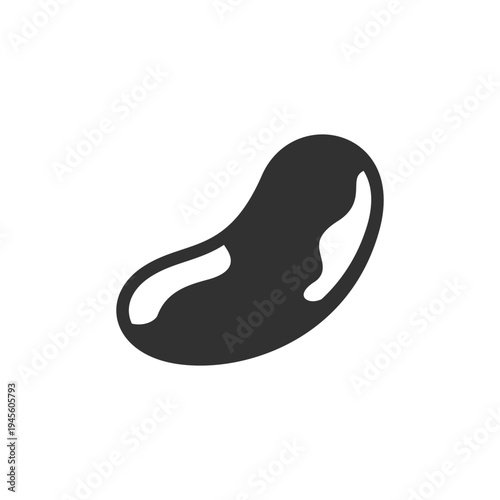 Brazil nut icon. Edible brazil nut seed and tropical food ingredient. Monochrome black and white symbol