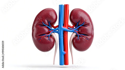 Wallpaper Mural High-Tech Human Kidney Anatomy Visualization: 3D Medical Models of Kidneys (Showcasing Vascular Systems, Renal Structures, and Futuristic Color-Coded Diagrams) Set Against Scientific Backdrops Torontodigital.ca