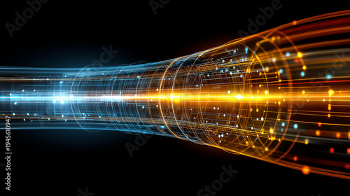 Abstract big data architecture concept — glowing data pipeline visualization showing data ingestion, processing, and output layers, big data pipeline, data architecture concept, ingestion