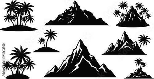 Spooky Halloween silhouette vector with haunted castle, creepy gnarled tree, howling wolf, flying witch, bats, cemetery gravestones, and glowing pumpkins.