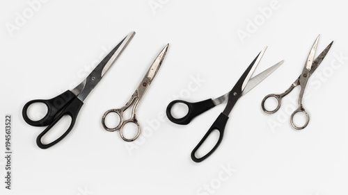 Scissors, isolated image. Set of scissors on a white background