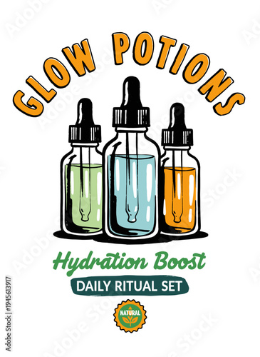 set of perfume bottles vector illustration