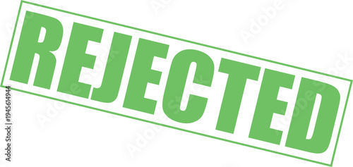 Green Rejected Stamp Vector Illustration