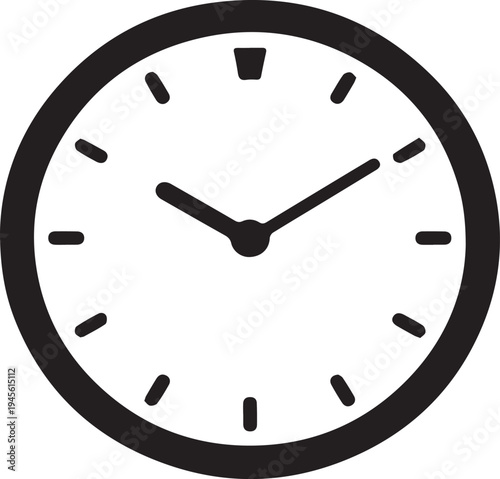 Minimalist Watch Face Silhouettes Simple Timepiece Icon