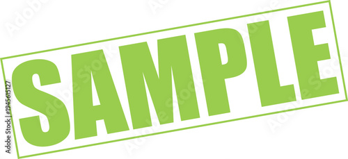 Green 'SAMPLE' Rectangular Rubber Stamp Design Vector