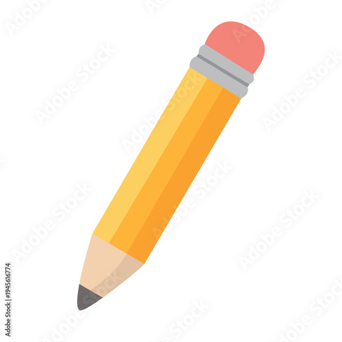 The Writer's Tool: A classic yellow pencil, poised for creation, ready to jot down ideas and bring them to life on a blank page.