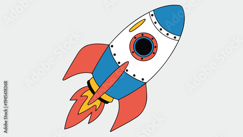 space rocket vector illustration