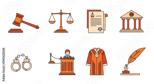 Law and Justice Court Symbols.
