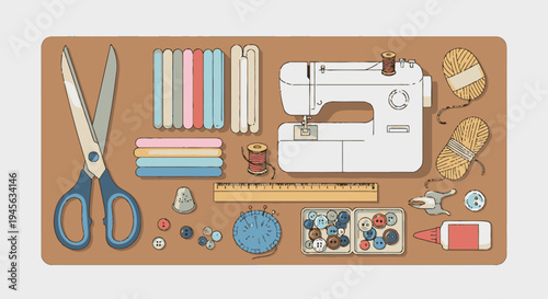Sewing Tools and Accessories on Board.