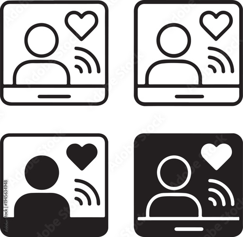 Isolated Influencer Social Media Icon Design, Influencer Social Media icon, Influencer Social Media vector, digital creator marketing concept, online audience engagement