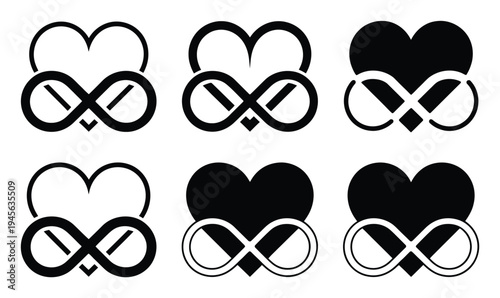Collection of Heart and Infinity Symbol
