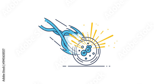 Abstract illustration of a DNA helix moving at high speed, symbolizing scientific research, genetics, and innovation