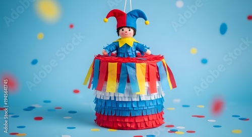 Wallpaper Mural A colorful jester pi ata with a clown on top for parties and celebrations Torontodigital.ca