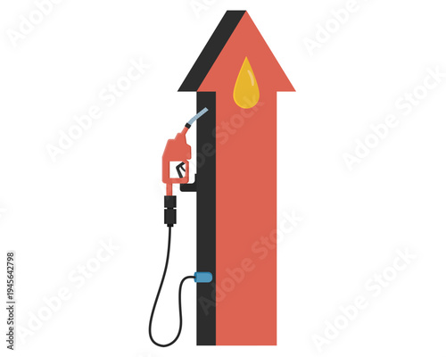 Petrol, diesel prices rise economy inflation rising fuel cost economic crisis illustration