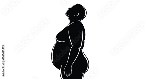 Silhouette of a person looking upwards with hope.