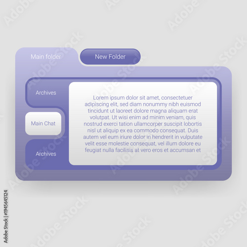 Modern User Interface Folder Dashboard for Chat Archives Management