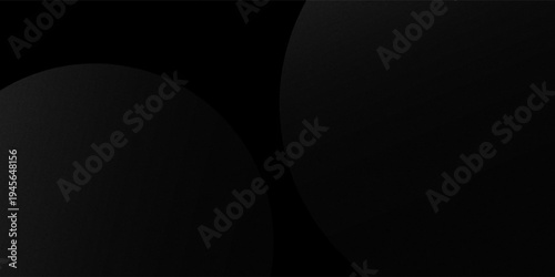 Grey abstract curved wavy lines on black background. Black background with line curve design. Blurred black silk fabric.
