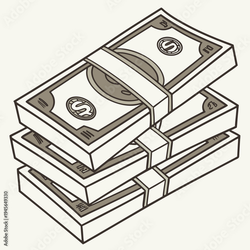 A stack of money bills