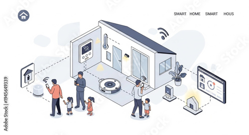 Smart Home Automation System with Family and Connected Devices.