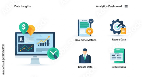 Data analytics dashboard with business insights and performance metrics.