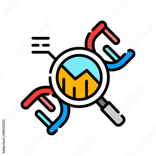 Prognostic Biomarker Icon Professional UI Symbol for Disease Outcome