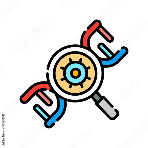 Diagnostic Biomarker Icon Professional UI Symbol for Precision Medicine