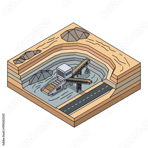 Underground Mine Infrastructure and Tunnel System.