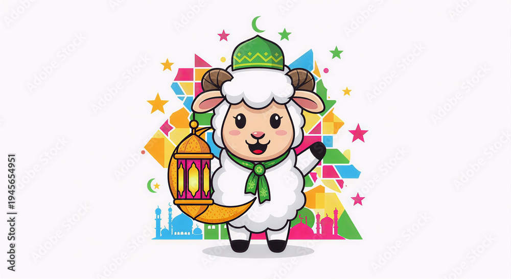 Obraz premium Sharing Happiness on Eid al-Adha