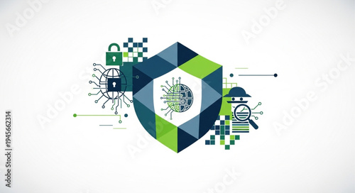 Cybersecurity Shield - Protecting Digital Assets with Advanced Technology.