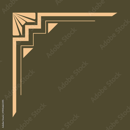 Art & IllustrationArt Deco decorative corner. Vector.