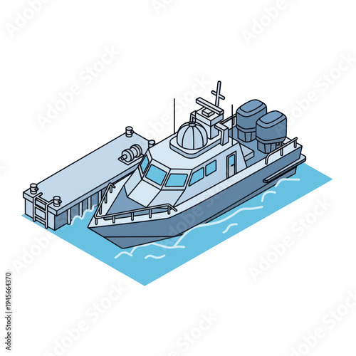 Illustration of a Tug Boat Vessel.