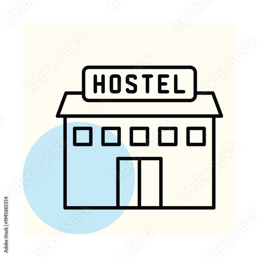 Hostel vector, pixel perfect, illustrator file 