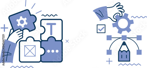 Integration of technology and manual processes in modern workflows and automation