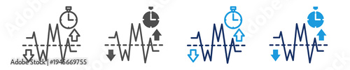 market volatility icon set with multi concept