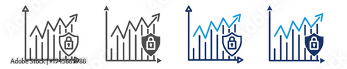 security of market icon set with multi concept