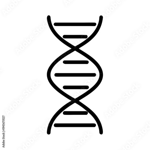 Dna helix structure vector illustration for science genetic code biology and biotechnology research