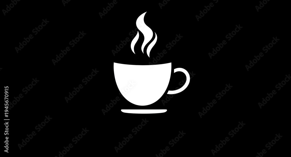 Obraz premium coffee, cup, mug, drink, beverage, caffeine, espresso, latte, cappuccino, mocha, americano, cafe, barista, hot, steam, aroma, morning, breakfast, cafehouse, coffeehouse, silhouette, black, icon, symbo