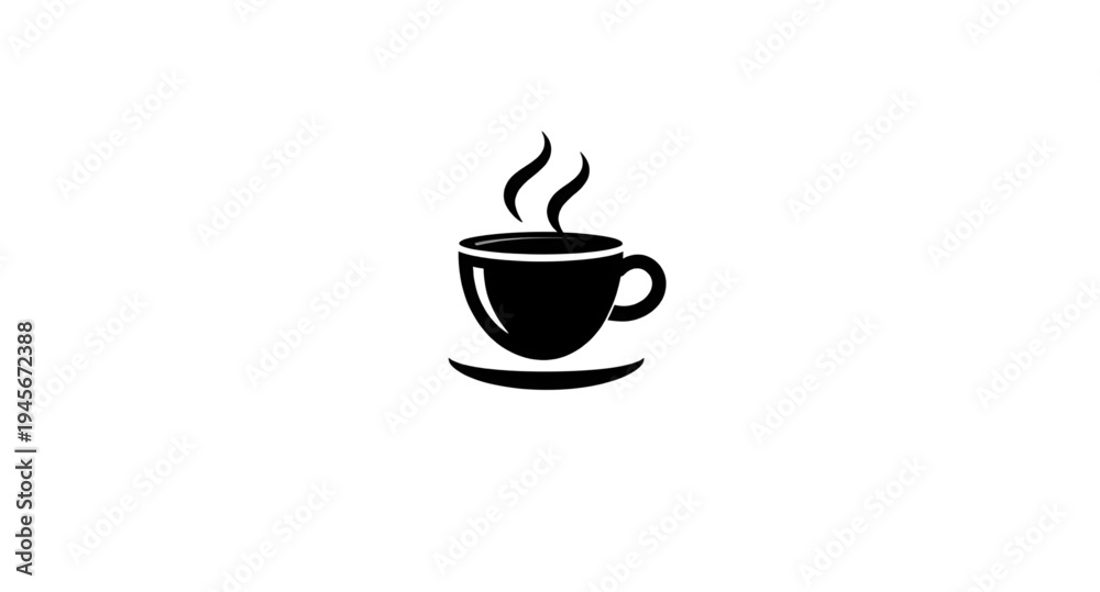 Obraz premium coffee, cup, mug, drink, beverage, caffeine, espresso, latte, cappuccino, mocha, americano, cafe, barista, hot, steam, aroma, morning, breakfast, cafehouse, coffeehouse, silhouette, black, icon, symbo
