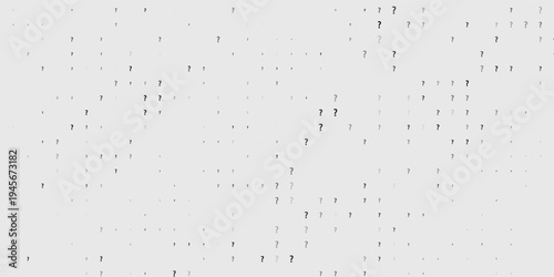White and black background with a question mark connection. Flat pattern of repeating question marks without a connection. Question mark design for social media quizzes  surveys  or polls.