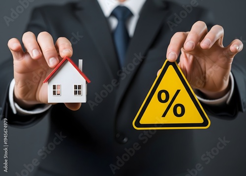 Mortgage interest rate warning. Changes in interest rates and rising debt repayment or servicing loan the costs. Real estate financing, banking system challenges, housing affordability and credit risk