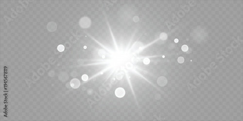 Vector transparent sunlight special lens flash light effect	

