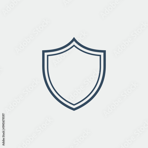 Minimalist shield icon against white background for protection concept Free Download Minimalist shield icon against white background for protection concept - GFXLoad